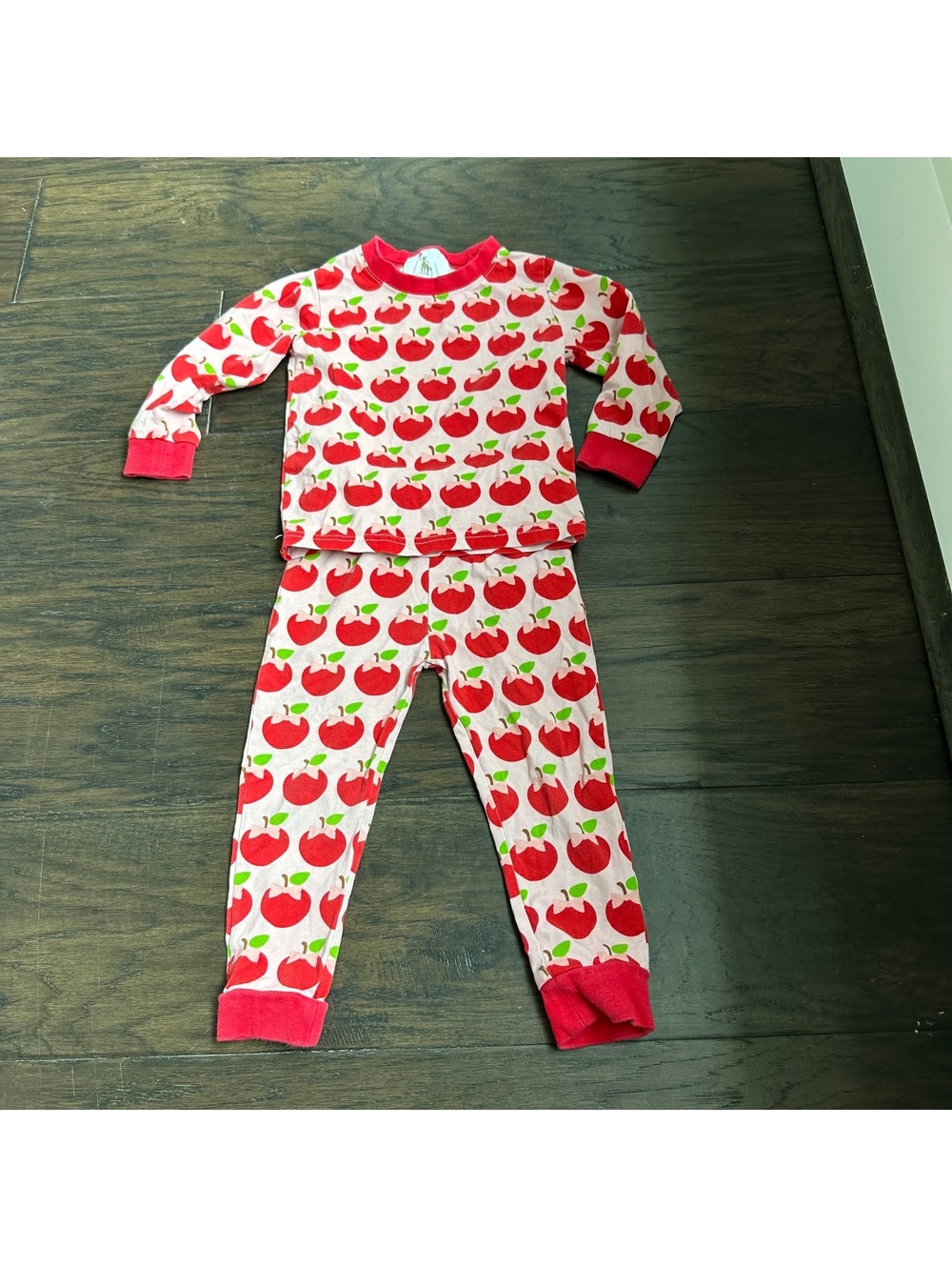 Eliza James Kids apple and bow pajama set size 18 M